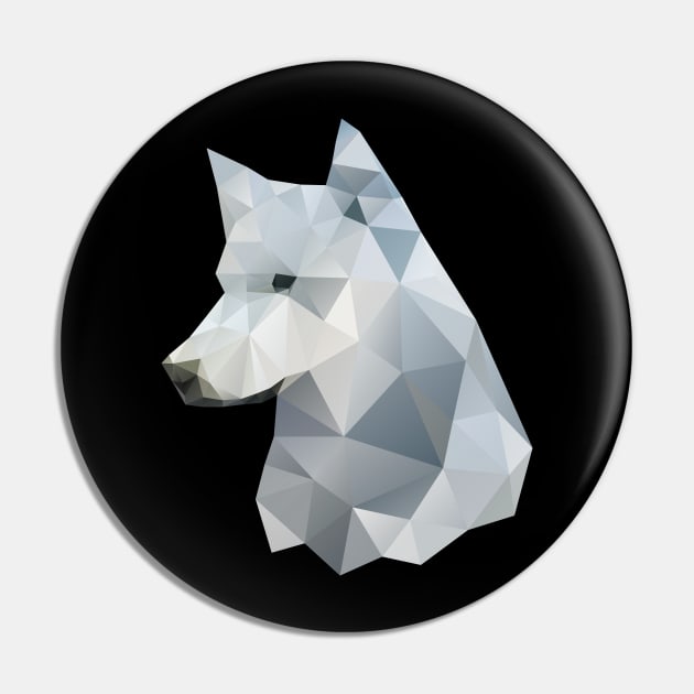 Dramabite Low-poly polygon grey wolf geometric minimal illustration Pin by dramabite