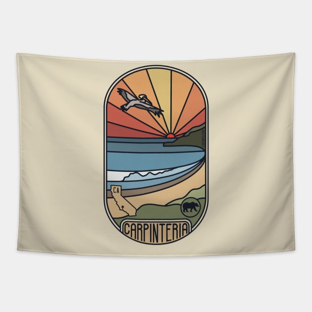 Carpinteria California Tapestry by Lukeh Designs