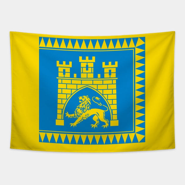 Flag of Lviv, Ukraine Tapestry by brigadeiro