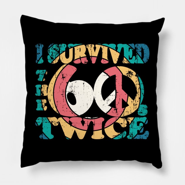 i survived the sixties twice Pillow by sk99