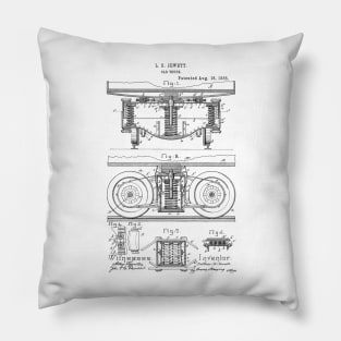 Car truck Vintage Patent Hand Drawing Pillow