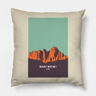 Mount Whitney in vintage colors Pillow