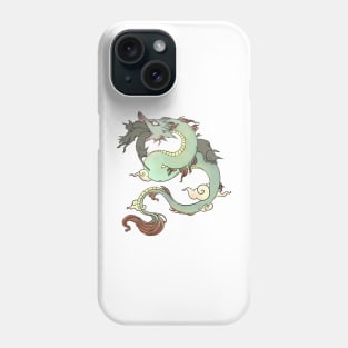 Flying Dragon In Space With Cats Drawing Phone Case