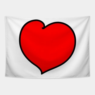 Big Bold Love Heart - Simple Graphic Design Tapestry