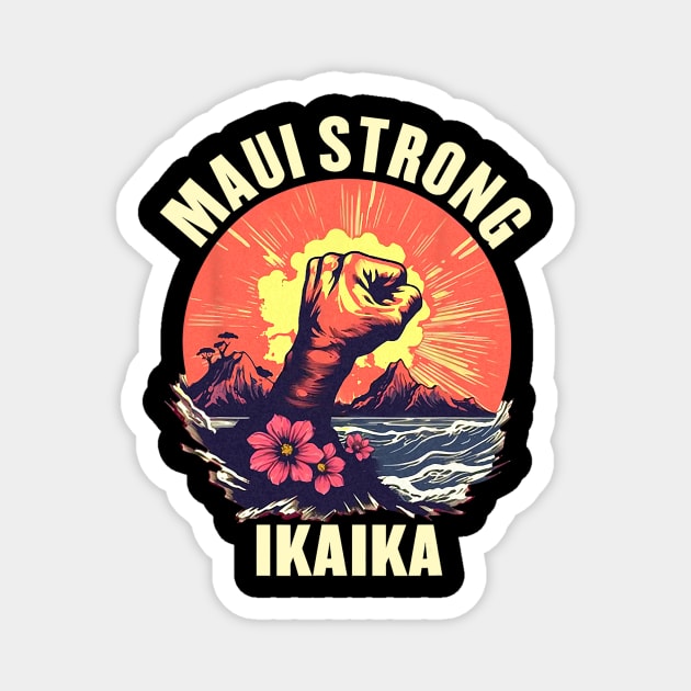 Vintage Ikaika Strong Maui Hawaii Island I Love Hawaii Magnet by everetto