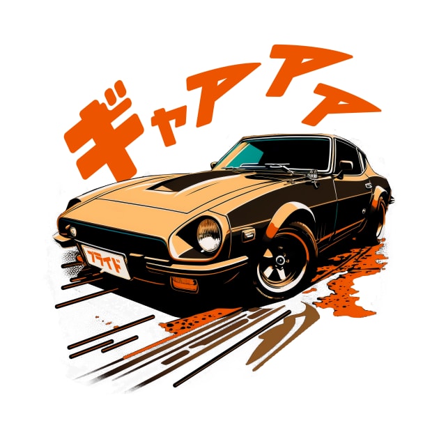 Japanese anime style vintage jdm racing design by Kid Relic