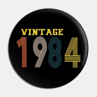 1984 year, retro, vintage Pin