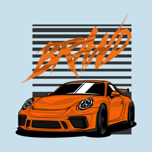 Orange Lovely GT4 Power of Germany car T-Shirt