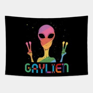 Gay lgbtq Gaylien queer pride Parade rainbow gift Tapestry