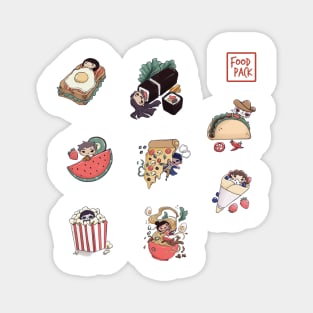 Cute Food sticker Pack 1 - Large Sticker Magnet