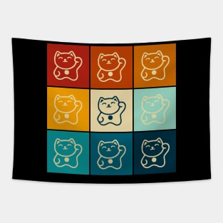 Kawaii Pop Art Cat Japanese Aesthetic Retro Streetwear 444 Tapestry