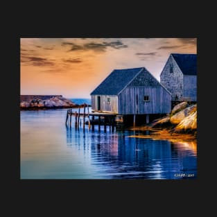 Fishing Sheds at Sunset T-Shirt