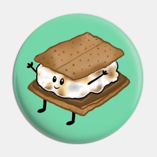 Smores Cartoon Character Pin