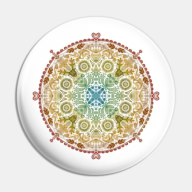 Frozen Mandala Pin by seeannadraw