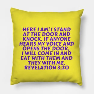 Bible Verse Revelation 3:20 Pillow