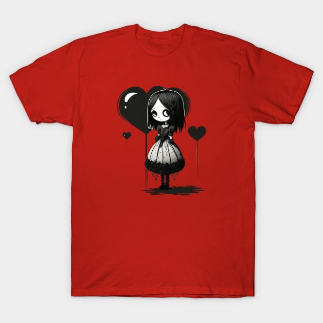 I LOVE HEART EMO GIRLS' Women's V-Neck T-Shirt