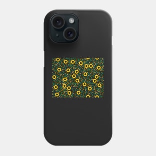 Sunflowers and leaves Seamless Pattern Phone Case