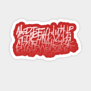 Urban Calligraphy Letters Illustration for Street Art and Graffiti Lovers Magnet