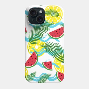 Summer pattern - white background Phone Case