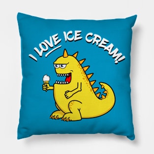 Monster Loves Ice Cream! Pillow