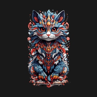 Cute Tribal Spirit cat T-Shirt