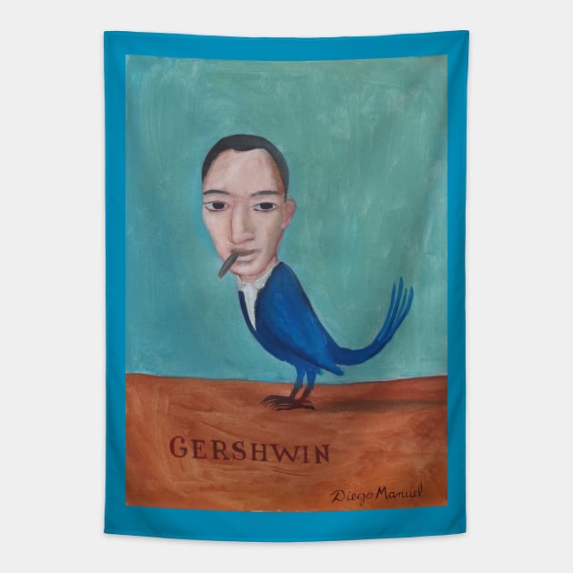 Gershwin bird Tapestry by diegomanuel