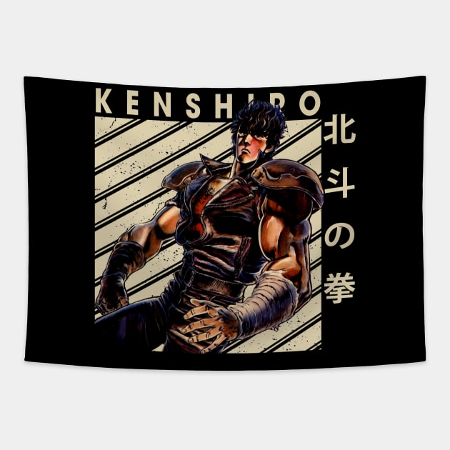 Kenshiro's Wrath Fist Of The North Star's Iconic Battles Tapestry by goddessesRED