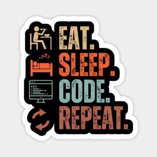 Eat Sleep Code Repeat Magnet