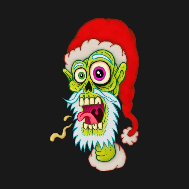 Santa Zombie Head by MalcolmKirk