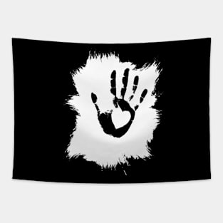 Hand with Heart Tapestry