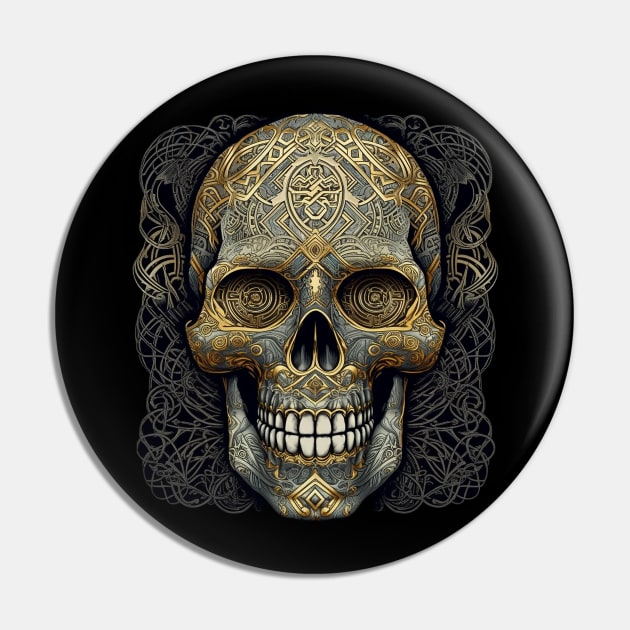 Celtic Skull Pin by TheWombatsDen