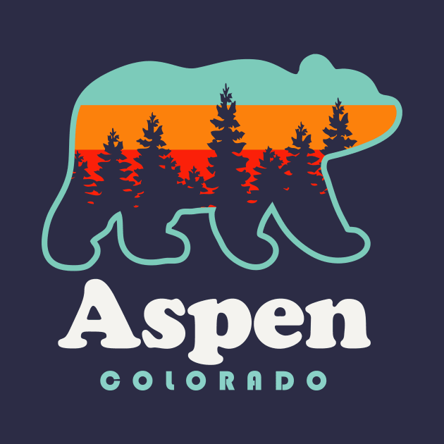 Aspen Colorado Souvenir Bear Rocky Mountains by PodDesignShop