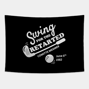 swing for the retarted - funny golf Tapestry