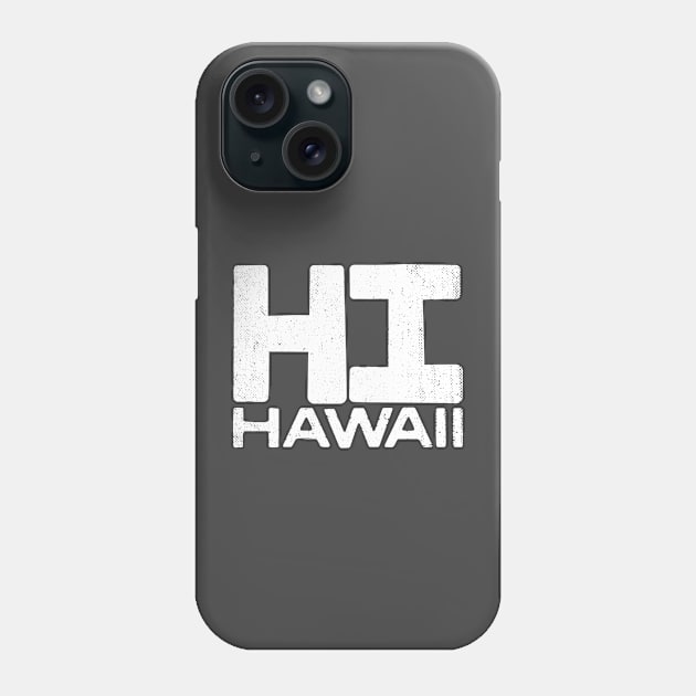 HI Hawaii State Vintage Typography Phone Case by Commykaze