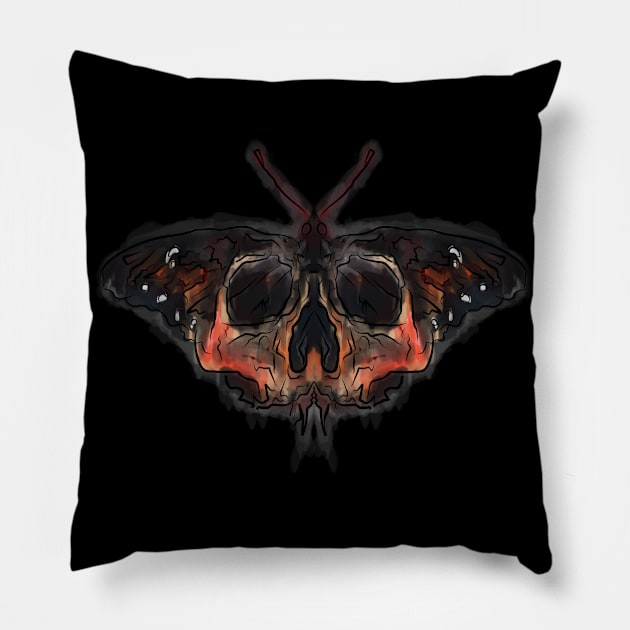 Death head butterfly Pillow by wet_chicken_lip