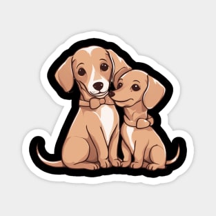 Golden Dachshund Magnet