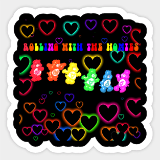 LGBTQ+ Care Bear Holding Pride Flag Sticker | Pride Care Bear Sticker