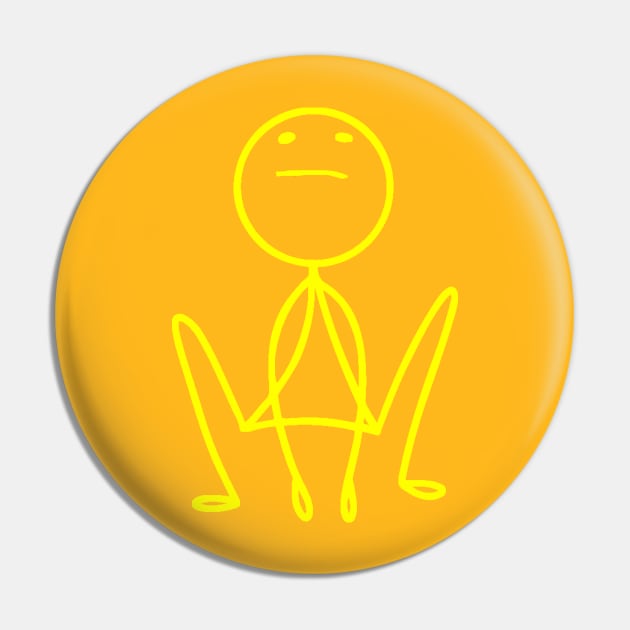 Stickman Yellow Pin by StickMen