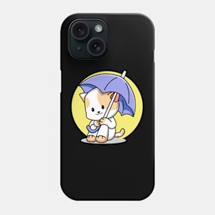 umbrella cat Phone Case