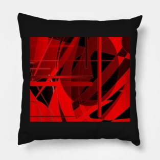 Red and black abstract Pillow