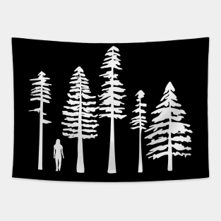 Pine Tree Hiking in White Tapestry