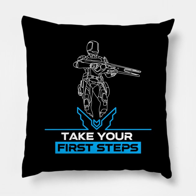 Elite: Dangerous - Take your first steps Pillow by Lyamecron