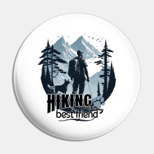 hiking with my best friend mountains trees woods dog Pin