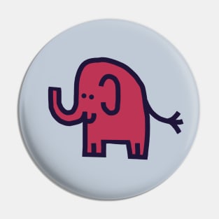 Cute Elephant Viva Magenta Color of the Year 2023 Pin