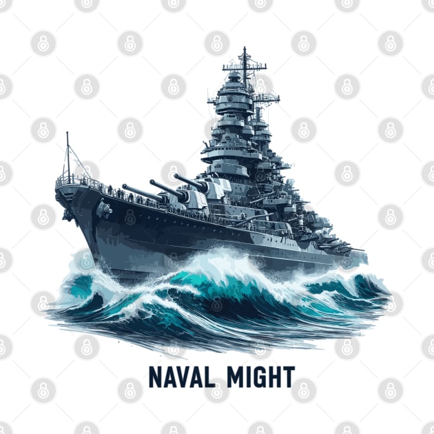 Powerful Battleship, Naval Might by Vehicles-Art