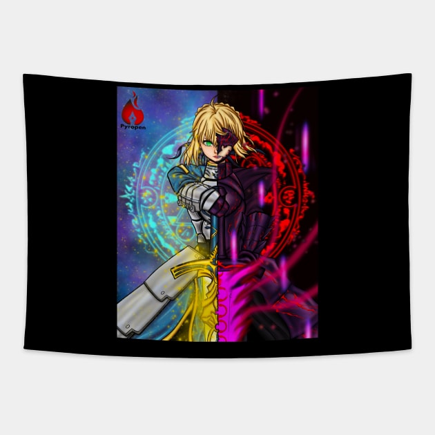 Saber Saber Alter Tapestry by Pyropen