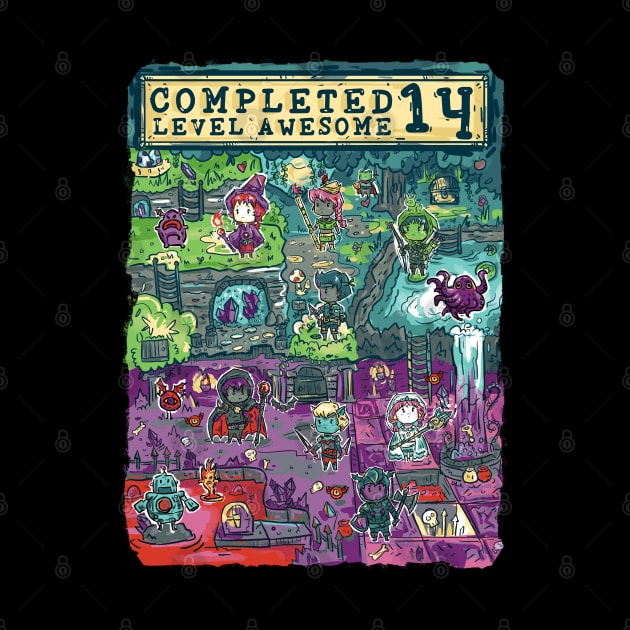 Completed Level Awesome 14 Birthday Gamer by Norse Dog Studio