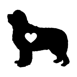 Newfoundland Heart Dog T-Shirt