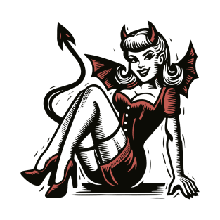 Retro Devil Girl T-Shirt