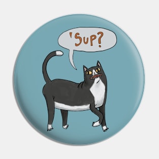 "'Sup?" Cat Pin